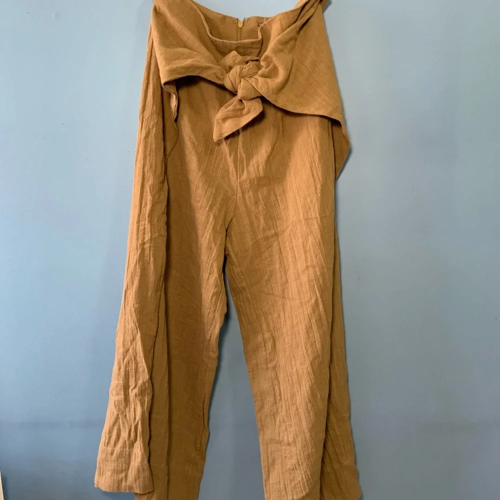Free People Moss Tie-Waist Crop Top and Wide-Leg Pants Set